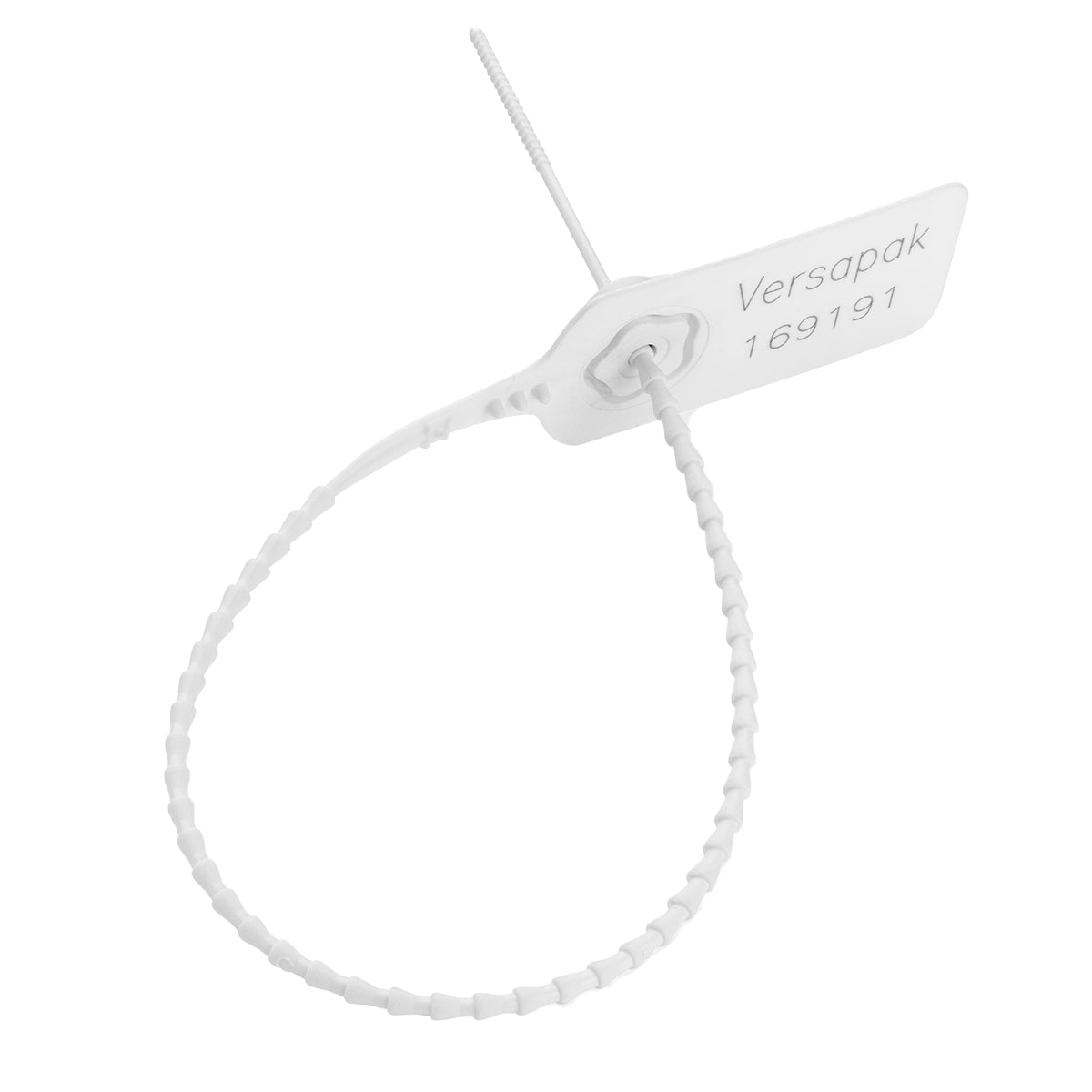 VersaTite 350mm Barbed Strap, Metal Jaw Security Seal closed in white